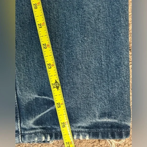Mother Jeans The Saint Sz 24 Inseam 27 Distressed Jeans Cotton Blend Made USA - Picture 8 of 9